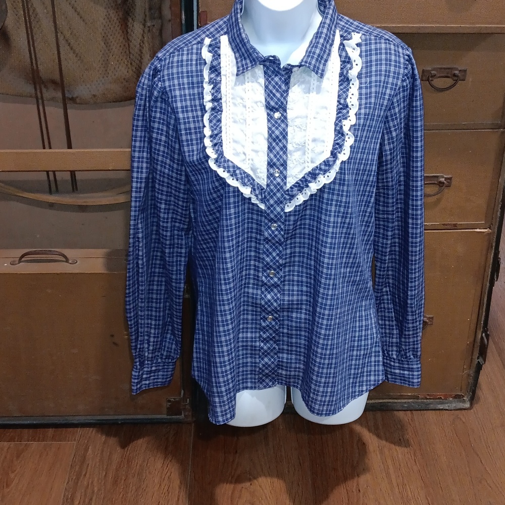 VINTAGE KARMAN WESTERN Button front shirt... #5554